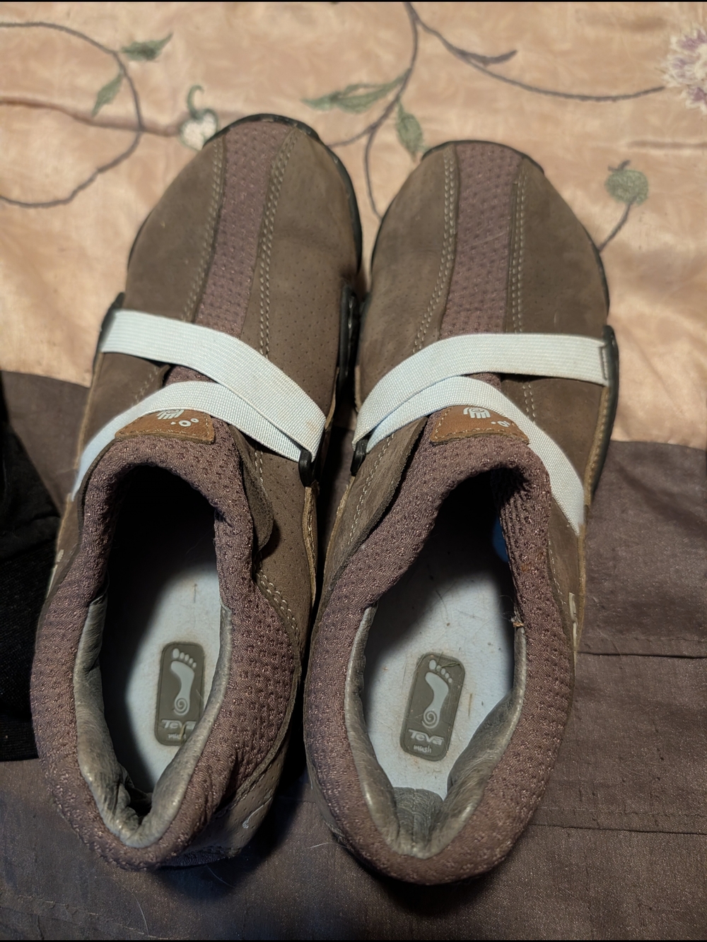 Teva Men’s Slip-On Sneakers in Brown with White Straps